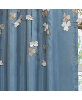 Lush Decor Flower Drops Light-Filtering Window Curtain Panel, 42" x 84"