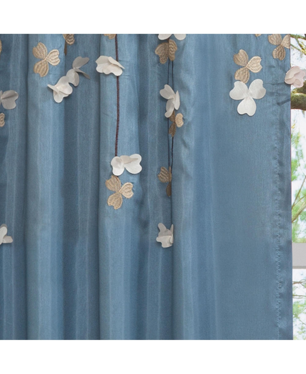 Lush Decor Flower Drops Light-Filtering Window Curtain Panel, 42" x 84"