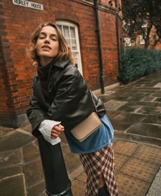 Pocket Street Small Leather Flapover Crossbody Bag