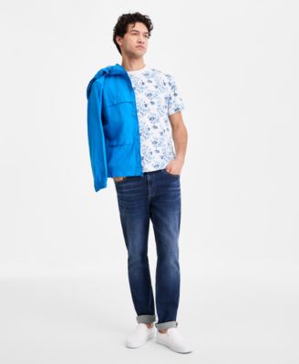 Men's Cotton Coastal Daisy Printed T-Shirt