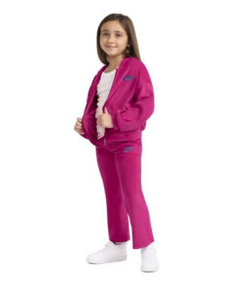 Girls' 4-6X Hoodie and Velour Flared Leggings, 2-Piece Set