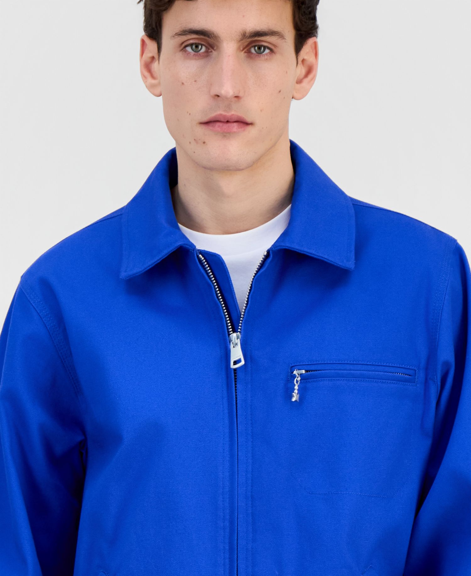 Men's Cotton-Blend Zip Jacket