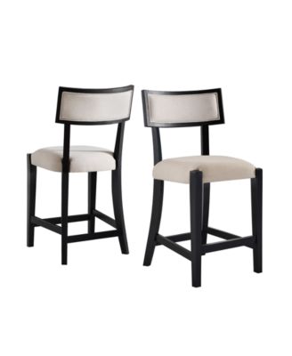 Avery 38.1" 2 Piece Wood-Back Upholstered Counter Stools