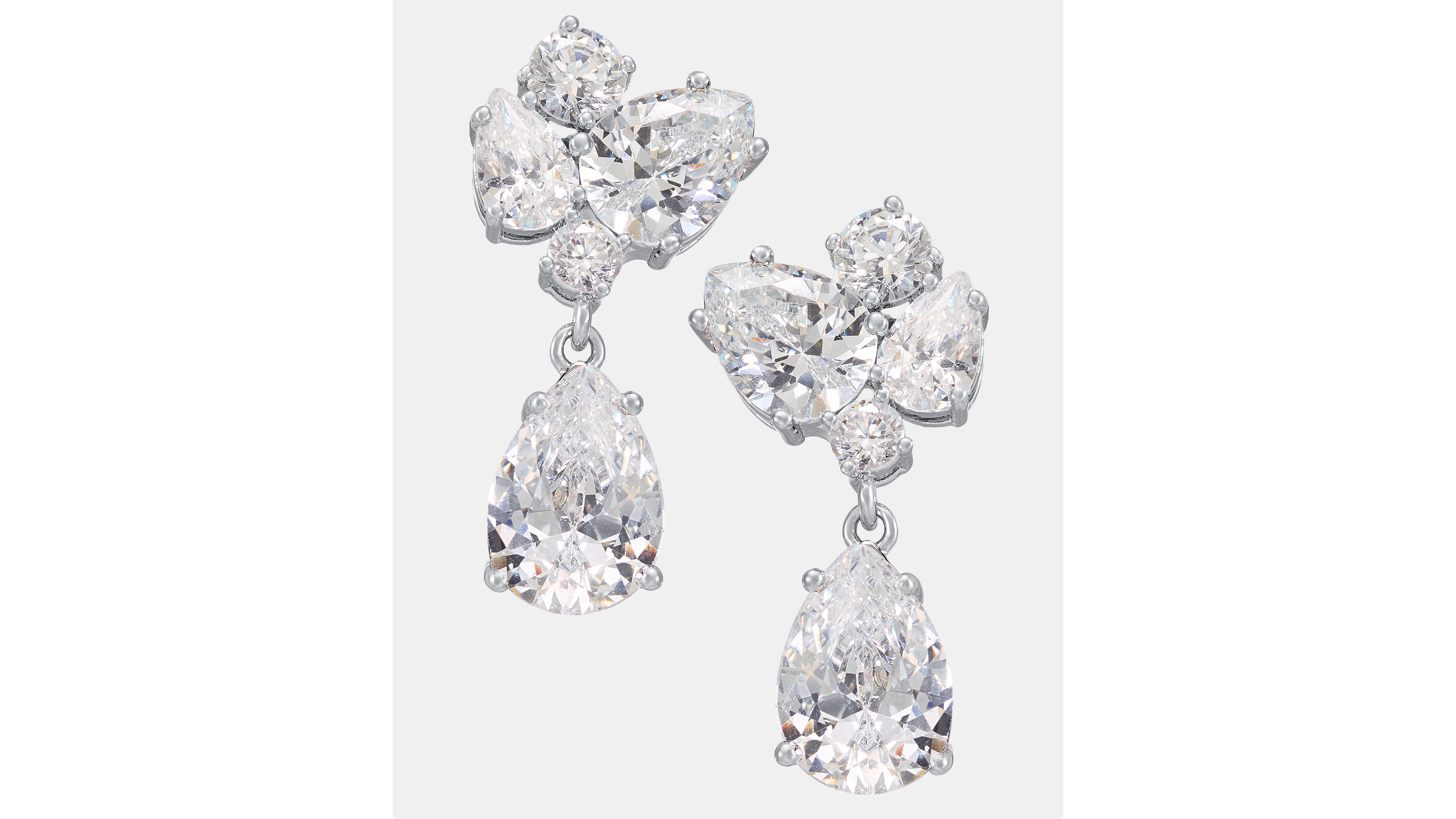 Givenchy Cubic Zirconia Cluster Drop Earrings