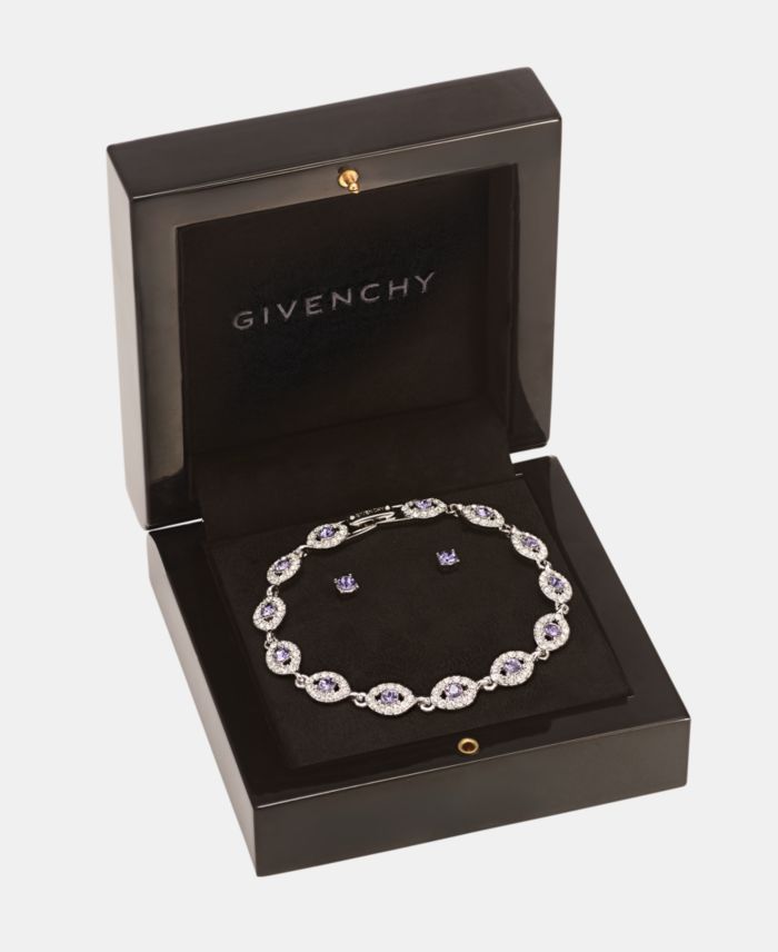 Givenchy 2-Pc. Set Stone & Crystal Link Bracelet & Crystal Stud Earrings