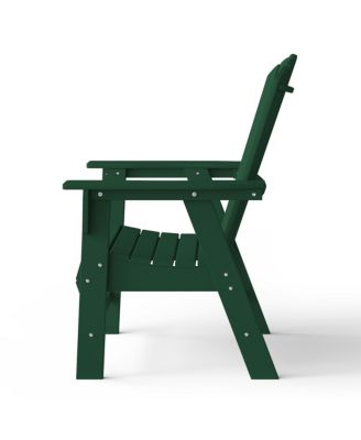 Outdoor Patio Shell-back Adirondack Dining Chair All Weather