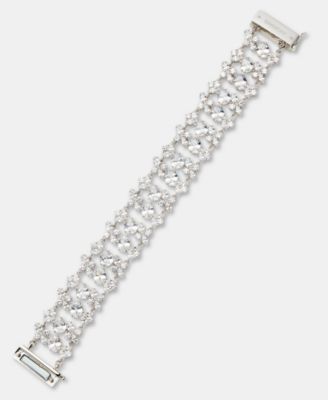 Cubic Zirconia Cluster Flex Bracelet