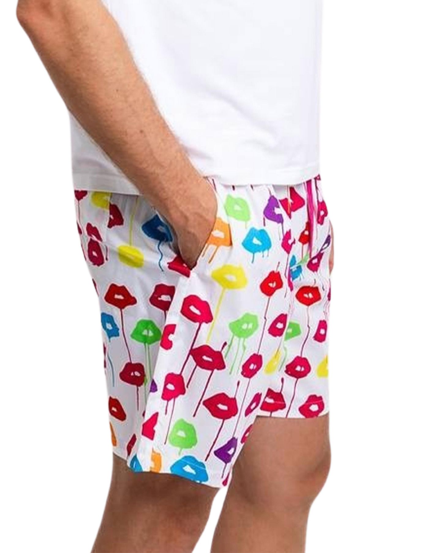 Пижамные шорты Men’s Organic Poplin для мужчин, хлопок — Sant and Abel, цвет: Drippy Lips — фото 5