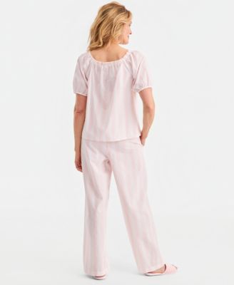 Women's Mother's Day Woven Stripe PJ Set