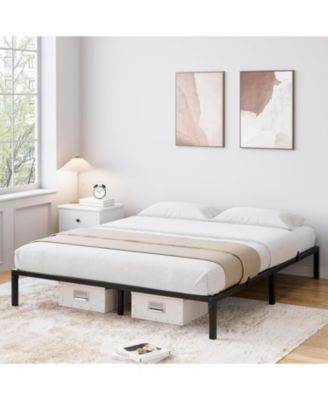12" Full Size Metal Bed Frame, Heavy Duty Platform Bed with Storage Space,Steel Support,No Box Spring Needed, Easy Assembly Mattress Foundation
