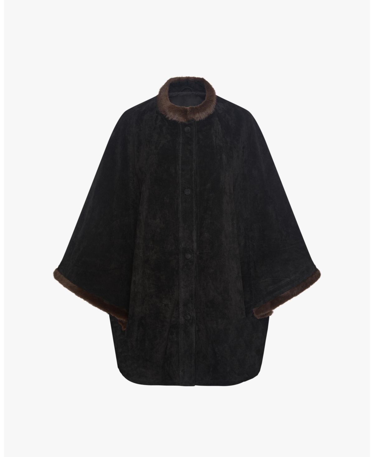 WeWoreWhat Women's Premium Suede Poncho