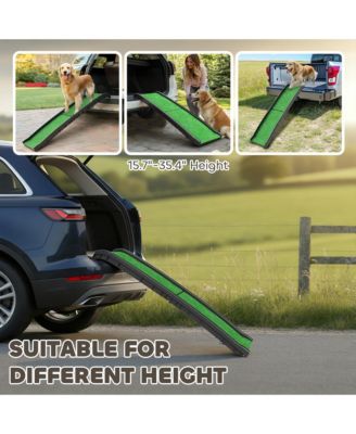 Folding Dog Ramp for Car, 61 Inches Pet Ramp with Frosted Surface