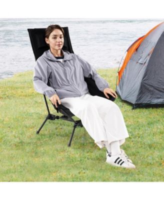 Folding Design High-Back Portable Camping Chair with Carry Bag, Pillow