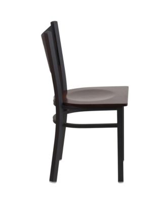 2 Pack Coffee Back Metal Restaurant Chair