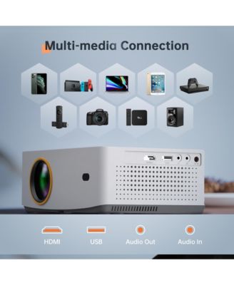 Leisure 470W 720P Portable Projector with Wireless Connectivity: Adjustable Focus, HDMI Connection, 20000 Hour Bulb Life