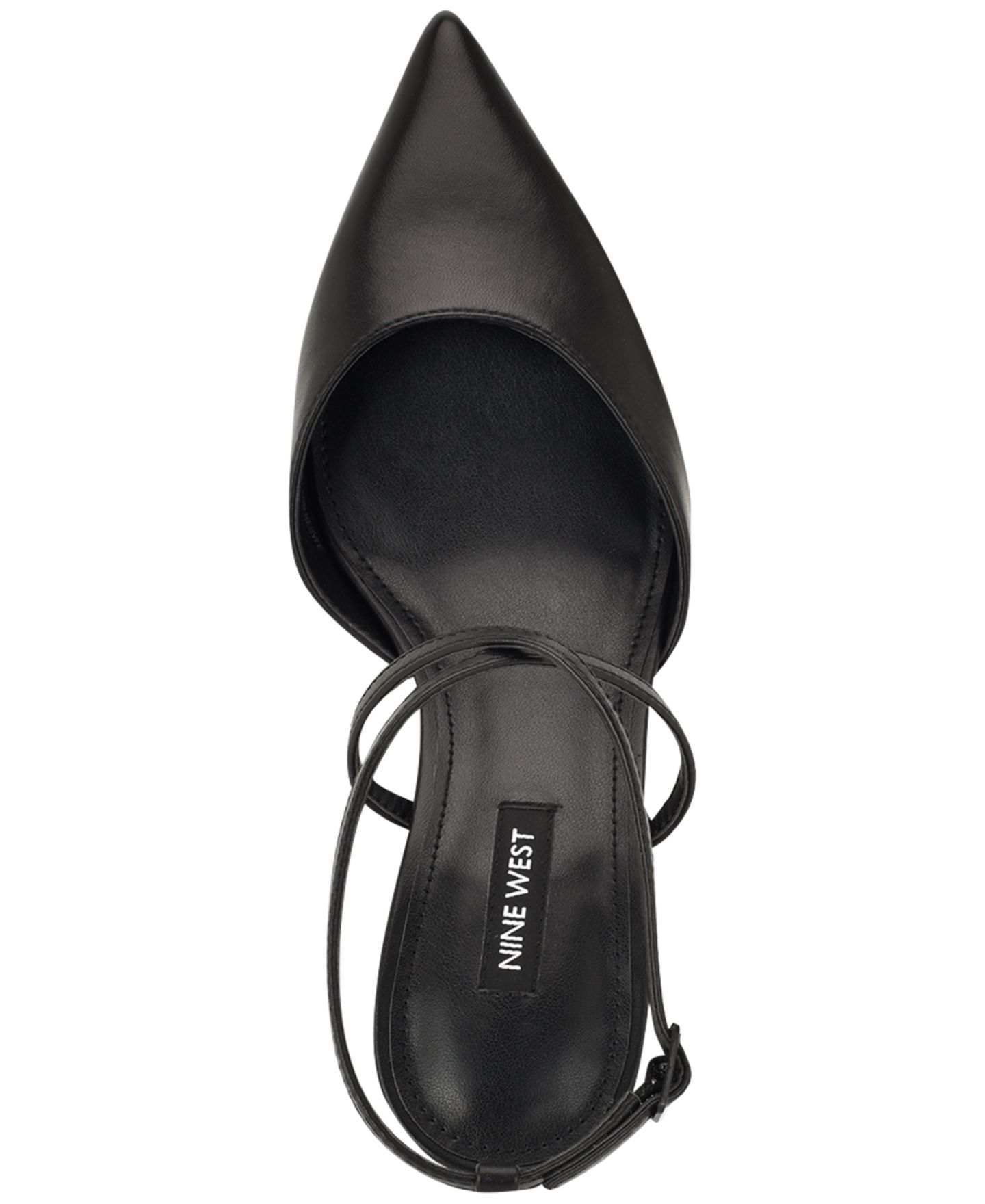 Женские туфли Nine West Idorna Strappy Kitten Heel Pumps, цвет: Чёрный кожаный — фото 4