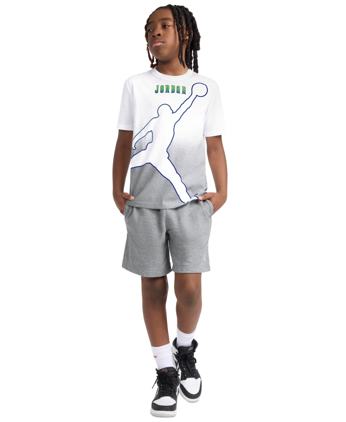 Jordan Big Boys Jumpman Global Graphic T-Shirt