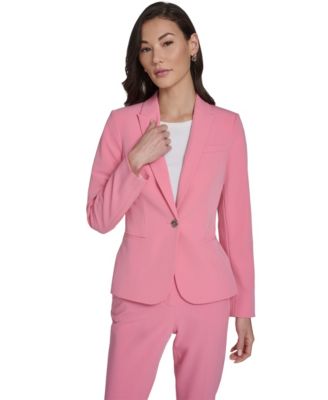 Women's Notch Collar One-Button Blazer