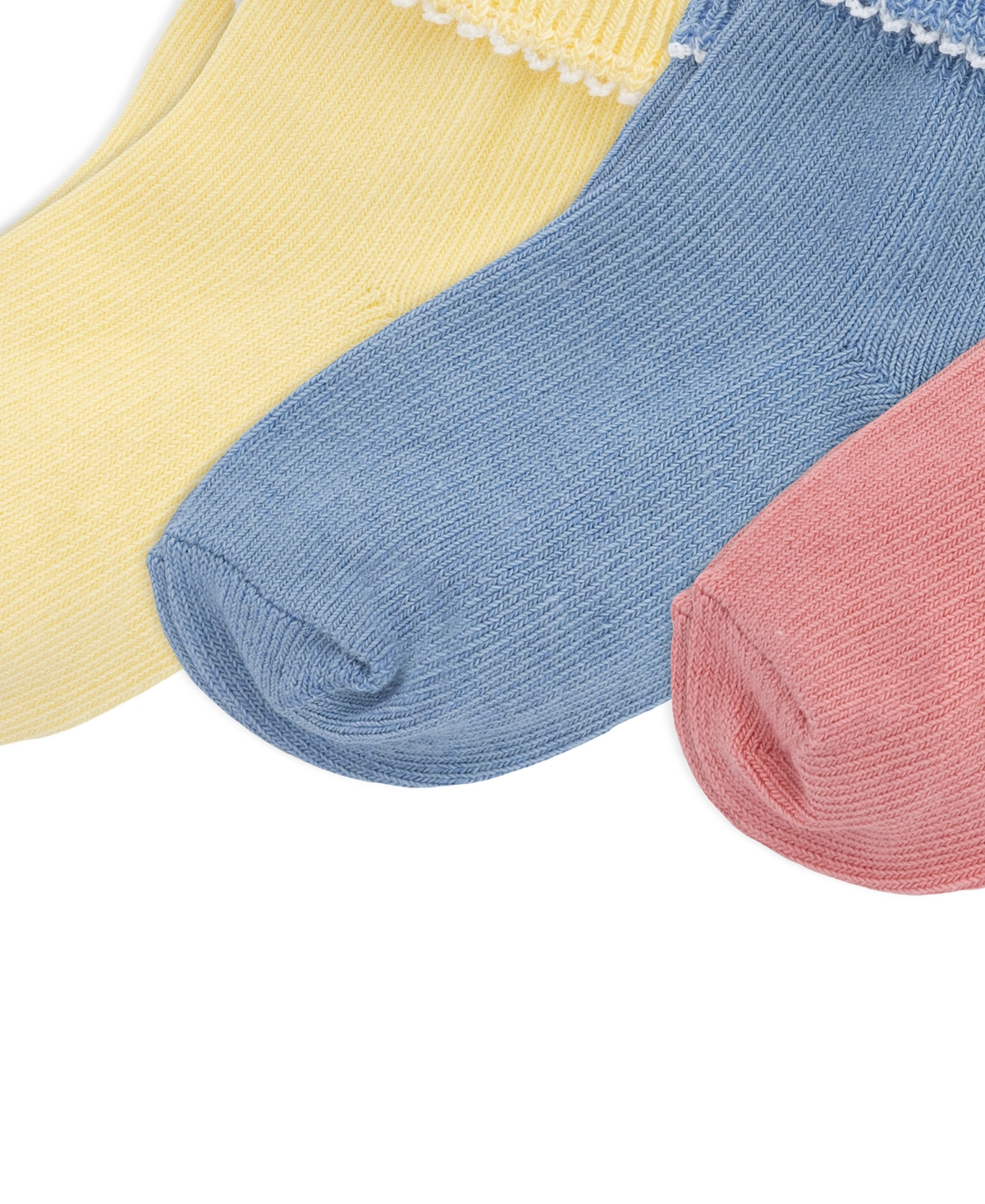 Polo Ralph Lauren Baby Girls' Fold Over Cuff Socks, 3-Pack