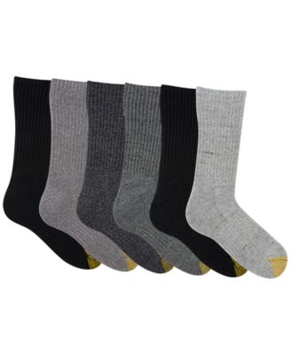 Men's 6-Pack Kensington Reinforced Toe Short Crew Socks