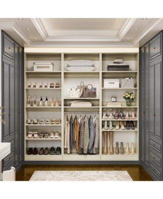 6-Tier Shoe Rack Tower, 80'' Floor Standing Wooden Shoe Organizer