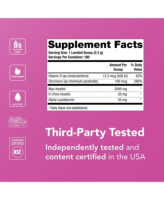 Ovasitol Plus Canister Metabolic Health Supplement - Myo-Inositol & D-Chiro Inositol+Chromium Picolinate+Alpha-lactalbumin & Vitamin D