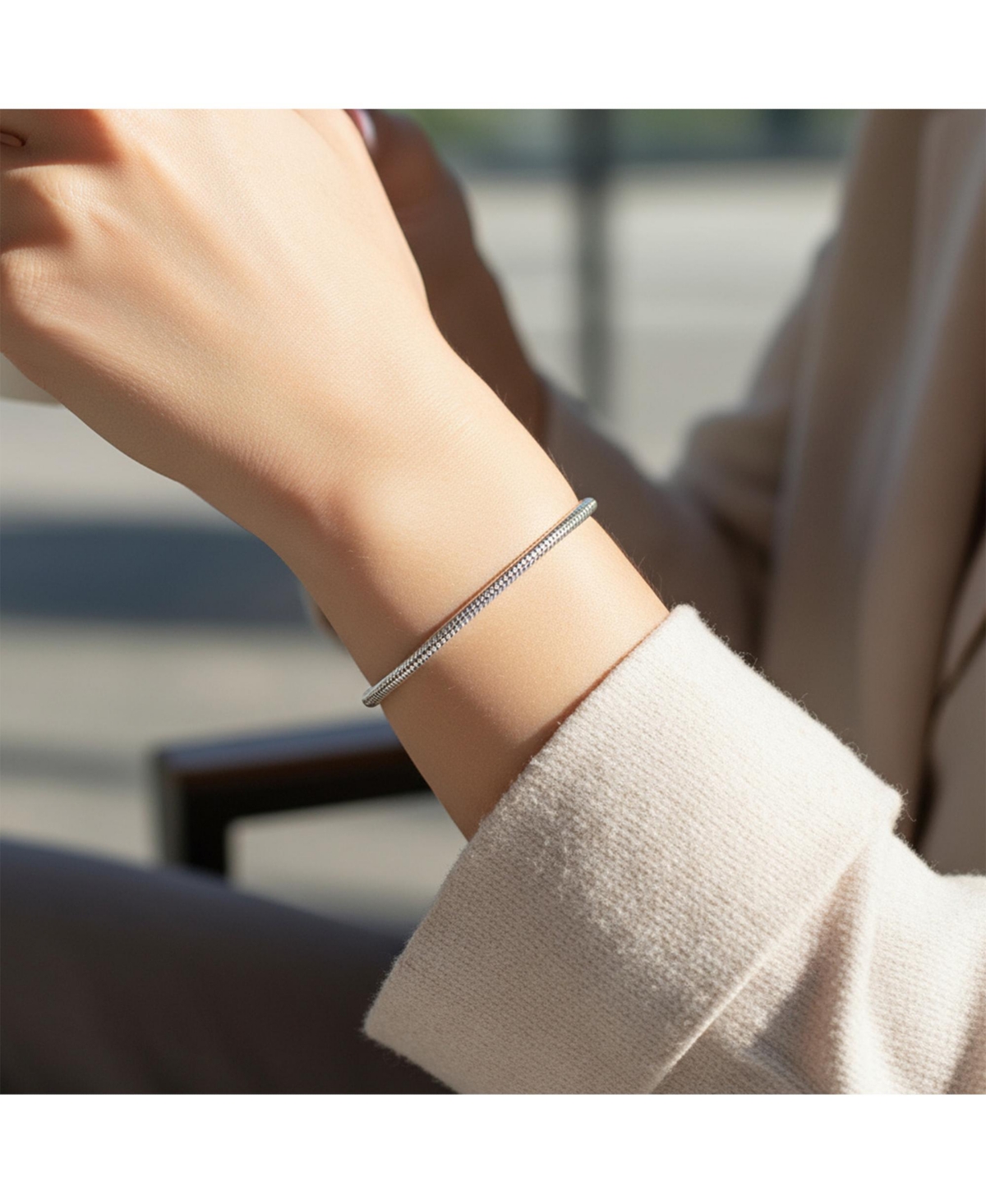 Bling Jewelry Initial Amulet Snake Bracelet with Infinity Symbol and European Charm Clasp