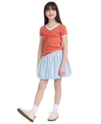 Girls' 7-16 Denim Bubble Skirt
