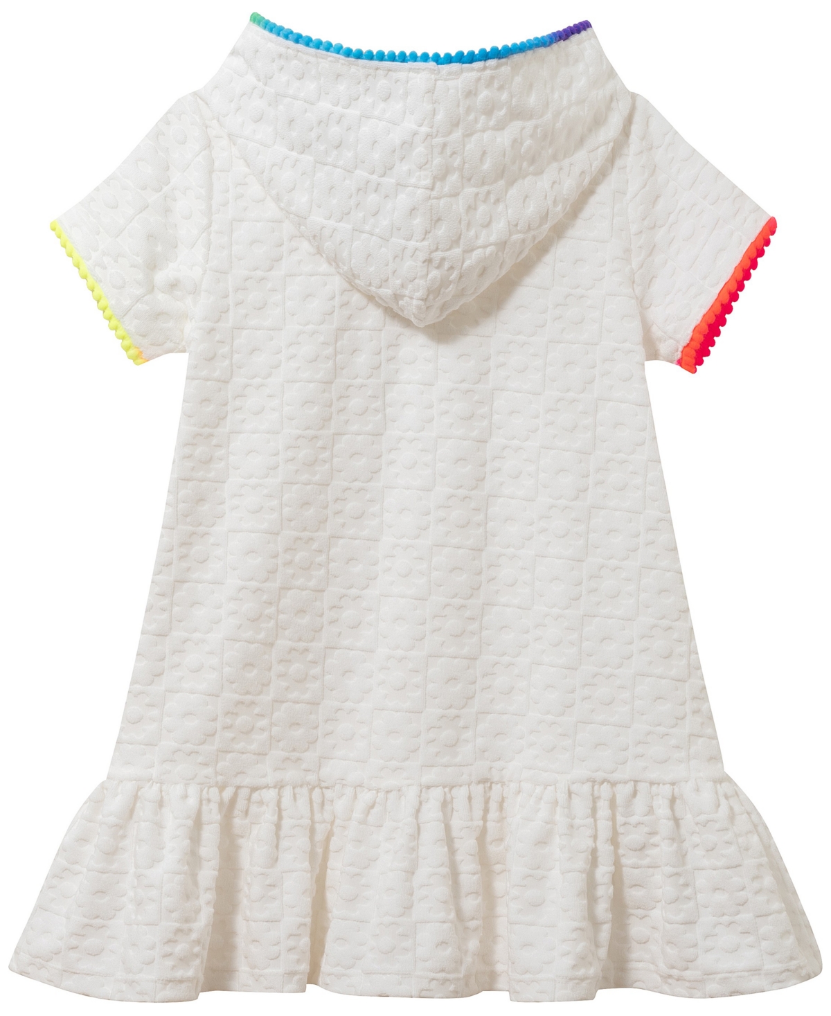 Andy & Evan Girls' 2T-5 Hooded Zipper Front Floral Cover-Up