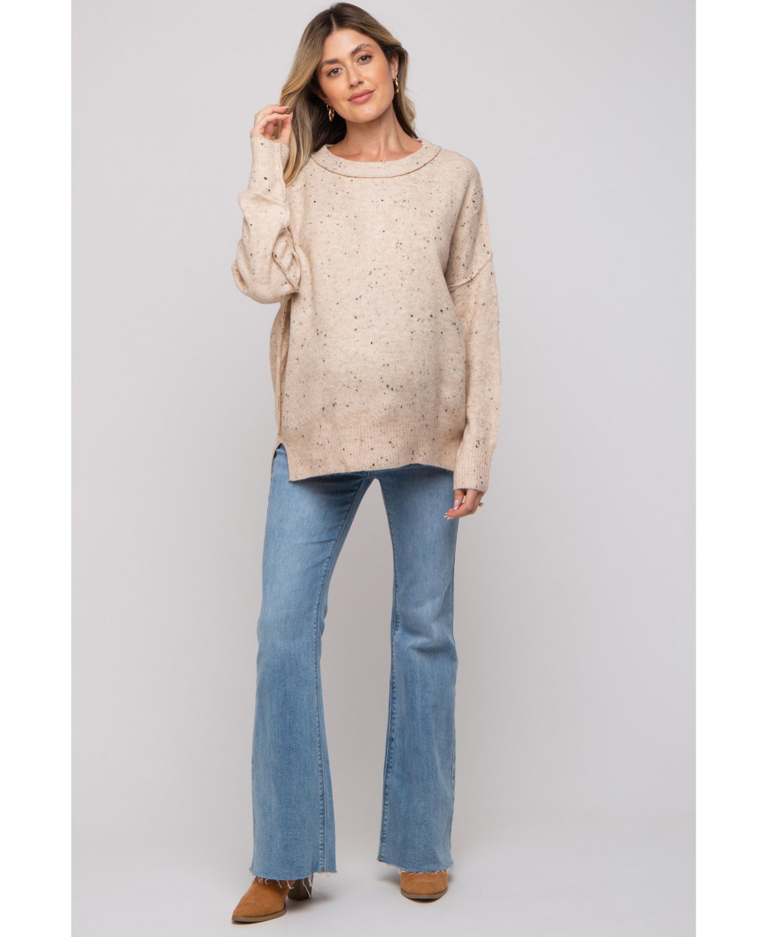 Women's Speckled Knit Sweater