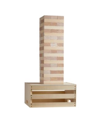 60-Piece Giant Tumbling Timber Set with Storage Crate & Scoreboard