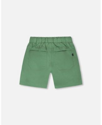 Baby Boys Parachute Shorts with Patch Pockets Green