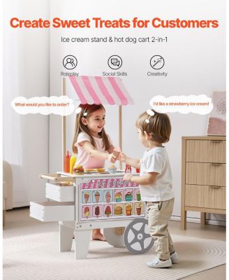 Ice Cream Cart with Flipping Menus, Freezer & Scanner