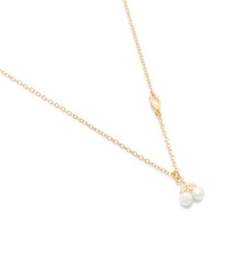 Faux Mother of Pearl Signature Pearl Cherry Pendant Necklace