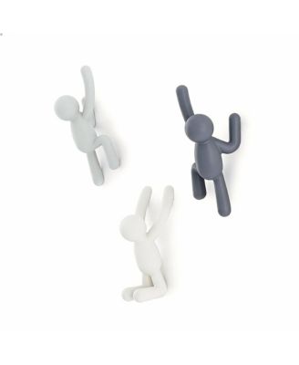 Wall Hooks Set of 3 - Fun Climbing Buddy Design for Hanging Clothes Accessories