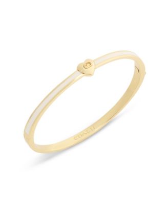Chalk Signature C Heart Enamel Bangle Bracelet