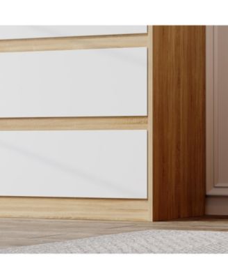 9-Drawer Wood Chest of Drawers Storage Cabinet