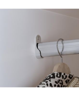 Wardrobe Closet with All Mirror, Armoire with 2 Doors, 2 Drawers & Hanging Rod, For Bedroom