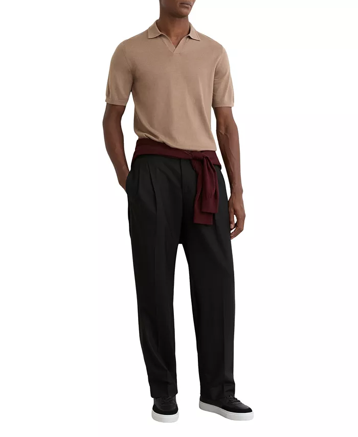 Men's Duchie Merino Wool Open Collar Polo Shirt - thumbnail 2