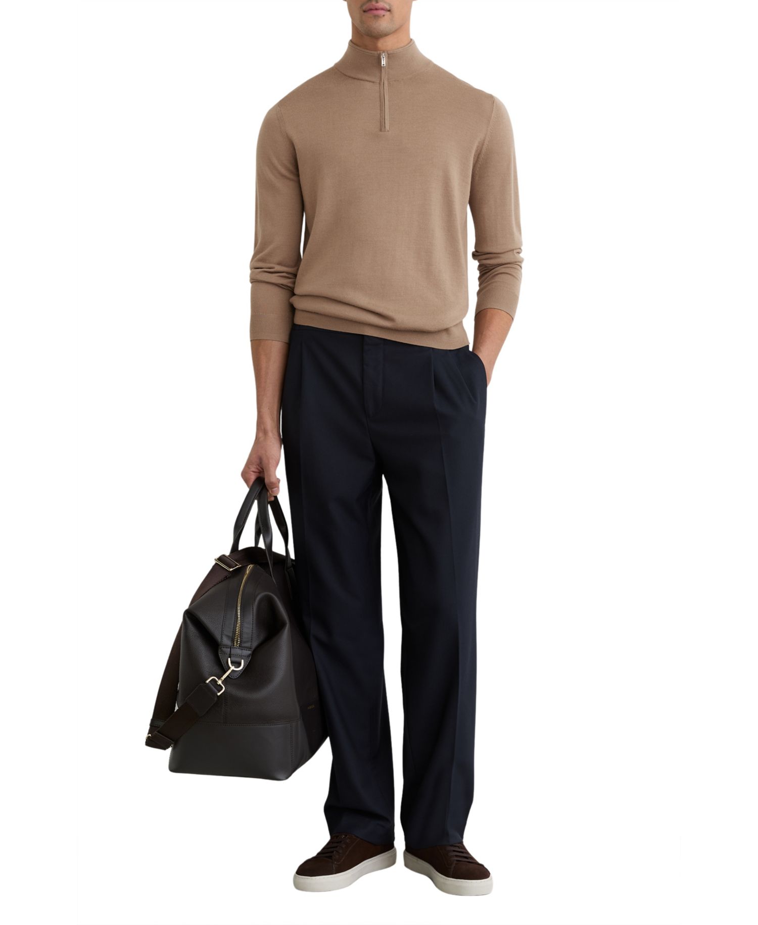 Men's Blackhall Merino Wool Half-Zip Funnel Neck Sweater