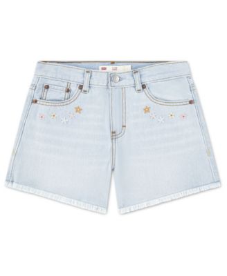 Girls' 4-6X Crochet Applique A-Line Shorts