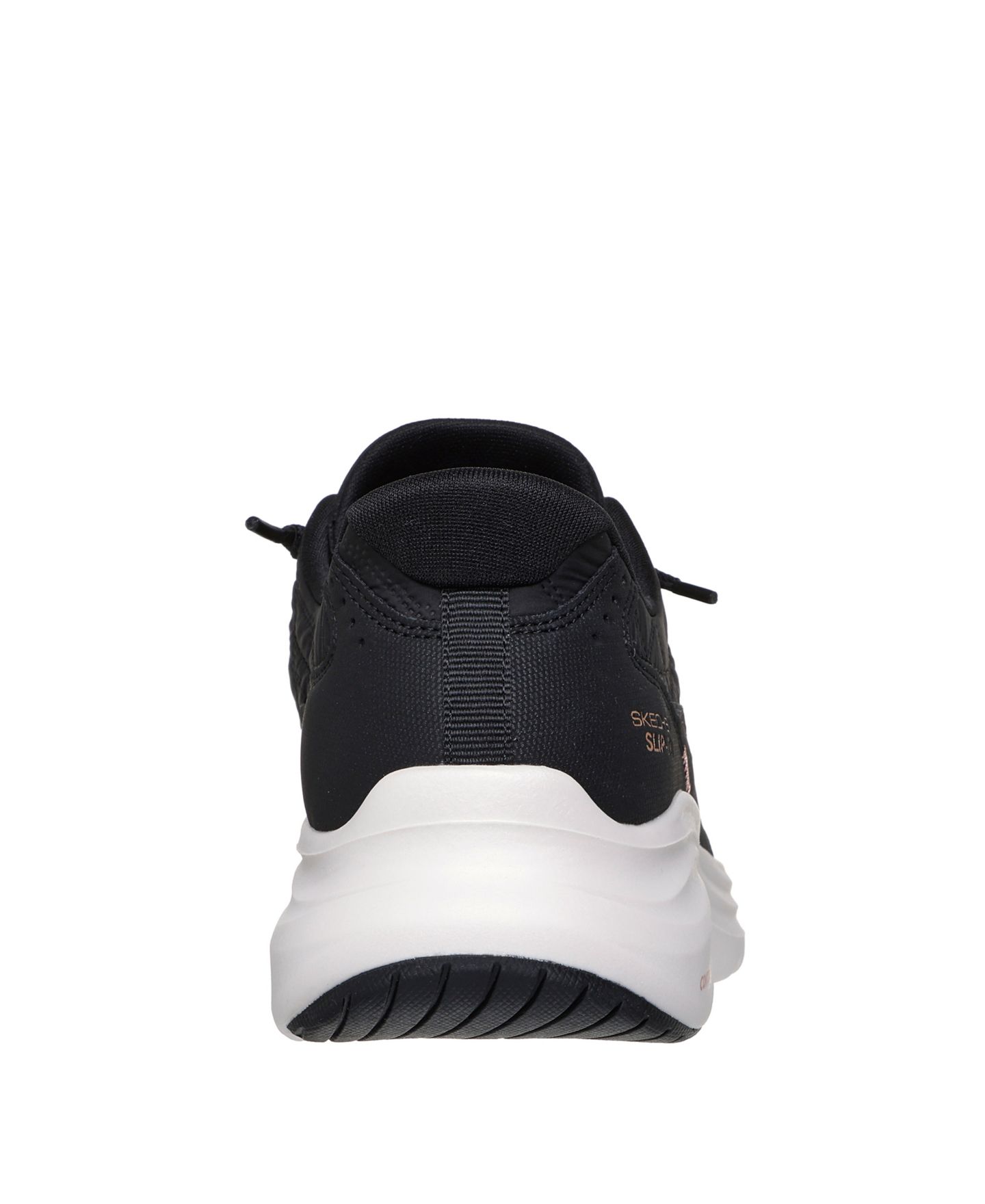 Женские кроссовки Skechers Slip-Ins: Contour Foam - Cozy Fit Golden Hour Walking, цвет: Чёрный / Золотой — фото 4