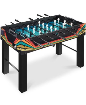 Large 54in Full-Size Foosball Table for Home, Game Room w/ 2 Balls, 2 Cup Holders