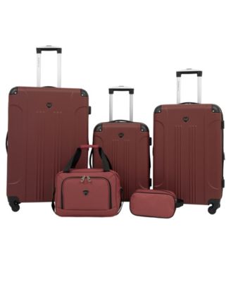 Travelers Club Chicago 5-Piece Hardside Luggage Set - Apple Butter, 5 Piece Set