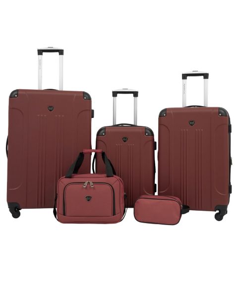 Чемоданы Travelers Club Chicago 5-Piece Hardside Luggage Set, цвет: Сливочный