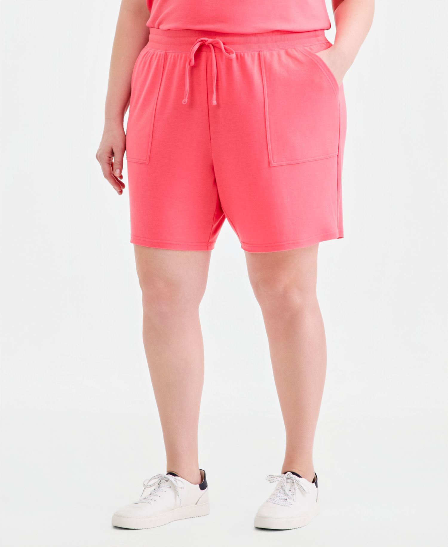 Plus Size LuxLounge French Terry Pull-On Shorts