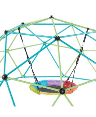 10FT Kids Climbing Dome 1000 LB Capacity with Saucer Swing