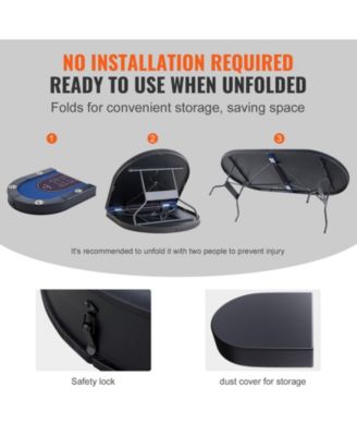 8-Player Foldable Poker Table 72" Oval with Cup Holders and Padding