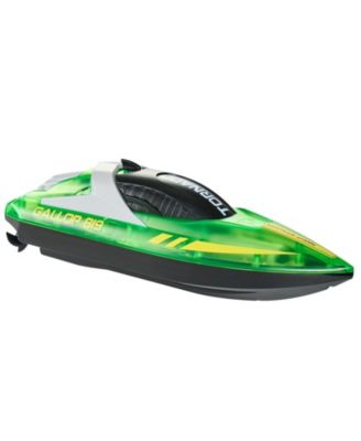 2.4GHz RC Racing Boat with LED Navigation Lights & Waterproof Design, Green