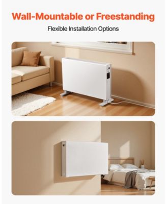 Convection Panel Heater 1500W Wall or Stand Mount with Remote 24H Timer